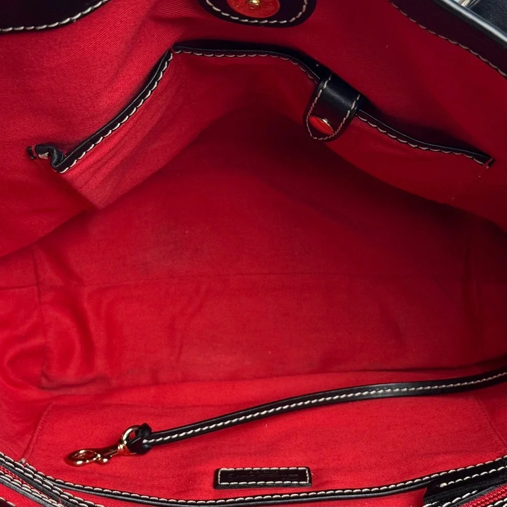 Dooney & Bourke Disney Parks Black Red Minnie‎ Mouse Bows Shopper Tote Bag Purse